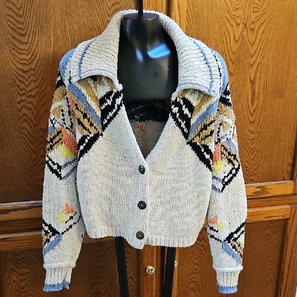 Pilcro Sweaters - Anthropologie PILCRO Collared Cropped Cardigan Sweater - XS